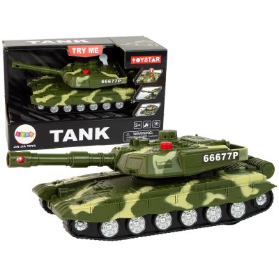 LEANToys Vojenský tank se zvukem a světlem hnědý – Zboží Mobilmania