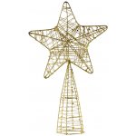 DECOLED Hvězda na špici stromu zlatá 18 x 30 cm – Zboží Dáma