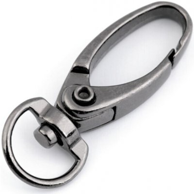 Pro Háčkování Karabina otočná oválná, černý nikl Počet: 2 ks – Zboží Dáma