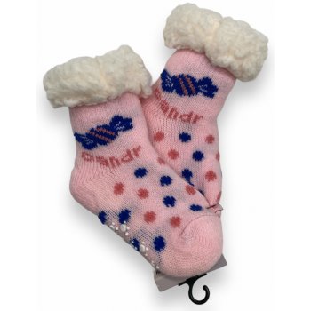 LookeN Dívčí zateplené ponožky růžové