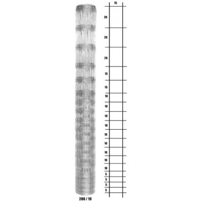 Lesnické pletivo uzlové - výška 200 cm, drát 2,0/2,8 mm, 19 drátů – Zboží Mobilmania