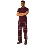 F&F Supersoft pánské pyžamo kr.rukáv bordó – Zboží Mobilmania
