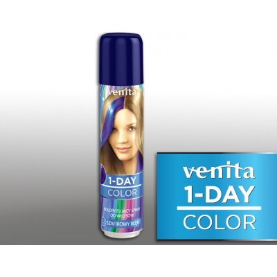 Venita 1 Day color barvící sprej 12 Ultra Blue Intenzivní modrá 50 ml – Zbozi.Blesk.cz