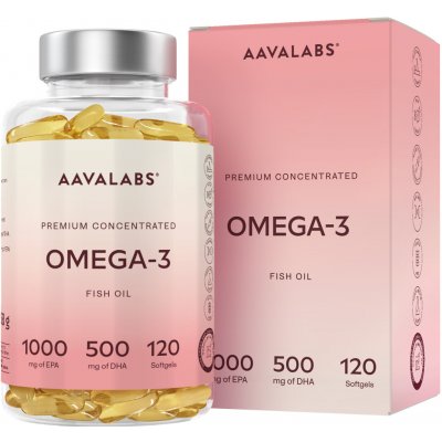 Aavalabs Prémiový Omega-3 Rybí olej 120 kapslí – Hledejceny.cz