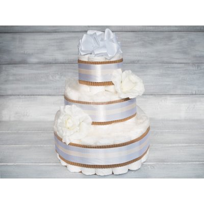 PASTELL Decor Plenkový dort neutrální bílý Bez hračky 3 Miminko váží 4 až 9 kg – Zboží Mobilmania