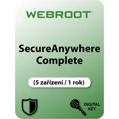 Webroot SecureAnywhere Complete 5 lic. 1 rok (WSAC5-1) – Hledejceny.cz