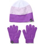 Under Armour Girls beanie Glove čepice a rukavice Combo Ppl Fialová – Zboží Dáma