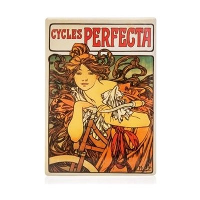 Cedule Alfons Mucha – Cycles Perfecta, 15 x 21 cm – Zboží Mobilmania