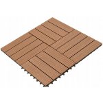 Petromila terasové dlaždice 30 x 30 cm 2 m² WPC teak 22 ks – Zboží Mobilmania