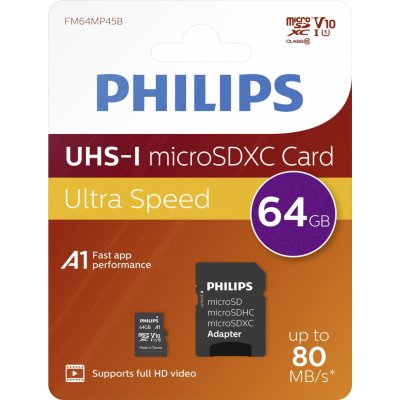 Philips SD 64 GB FM64MP45B/00 – Zboží Mobilmania