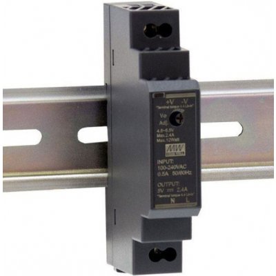 Zdroj Mean Well HDR-15-12, 12V=/15W spínaný na DIN lištu – HobbyKompas.cz