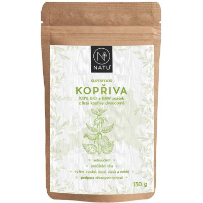 Natu Kopřiva list prášek bio raw 130 g – Zbozi.Blesk.cz