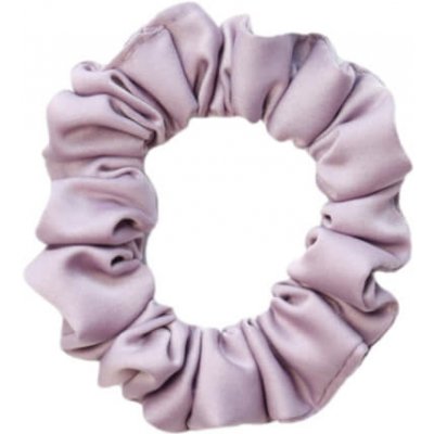 MURU Úzká Saténová Scrunchie gumička - Lila Matná