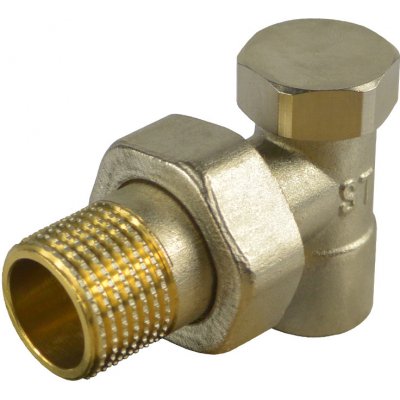 Klum, Šroubení radiátorové uzavíratelné rohové pájecí, 1,2“x15 mm, PR8091 – Zboží Mobilmania