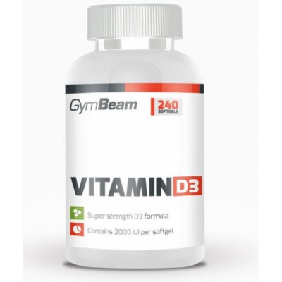GymBeam Vitamin D3 2000 IU 240 kapslí – Zbozi.Blesk.cz