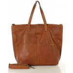 Mazzini Marco Velká kožená shopper taška velbloud – Zboží Dáma