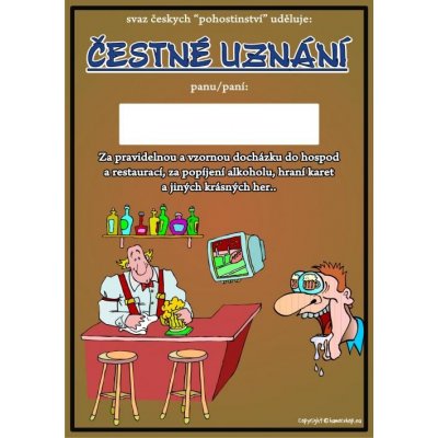 Čestné uznání Svaz pohostinství – Hledejceny.cz