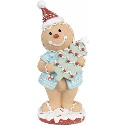 Clayre & Eef Vánoční perníček se stromečkem Gingerbread Man Pastello - 11*8*25 cm – Hledejceny.cz
