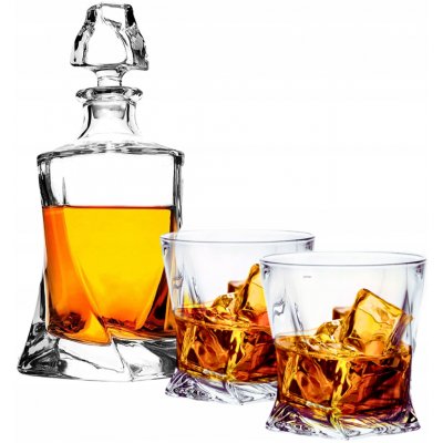 Crystalite Bohemia Whisky set Quadro (1 karafa + 6 sklenic) – Hledejceny.cz