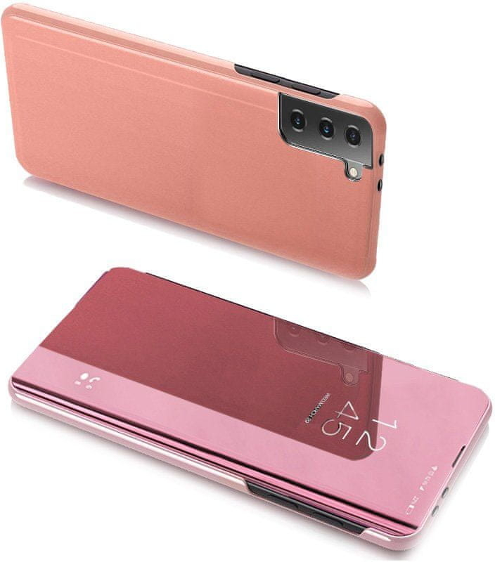 Pouzdro IZMAEL Clear View Samsung Galaxy S21 Ultra 5G/Galaxy S30 Ultra růžové