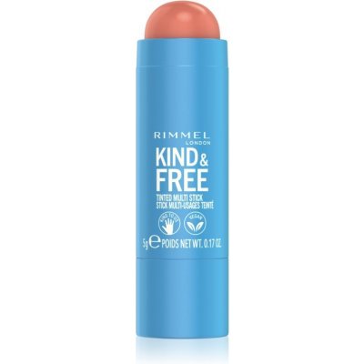 Rimmel London Kind & Free Tinted Multi Stick multifunkční tónovací tyčinka 002 Peachy Cheeks 5 g – Sleviste.cz