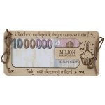 Dekorace z Česka, Přání k narozeninám - milion korun – Zboží Mobilmania