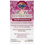Garden of Life Raw fermentovaný Resveratrol 60 kapslí – Hledejceny.cz