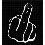 Samolepka (na auto, notebook) Fuck You - bílá – Sleviste.cz