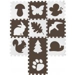 EVA Pěnové puzzle Puzzle podložka Lesní přátelé 32 × 32 × 1 cm 10 ks – Zboží Mobilmania