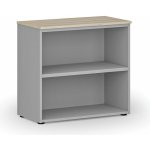 Primo Kancelářský regál GRAY, 740 x 800 x 420 mm, šedá/dub přírodní – Zboží Dáma