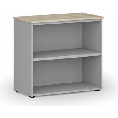 Primo Kancelářský regál GRAY, 740 x 800 x 420 mm, šedá/dub přírodní – Zboží Dáma