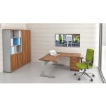 NABYTEK-DESIGNOVY.CZ - ZEP 1.12 19 Sestava kancelářského nábytku Komfort 1.12 ořech/šedá – Zboží Dáma