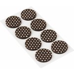 Walteco Filcové podložky s protiskluznými body, průměr 19mm, samolepicí, hnědé, 8 ks , 85187 – Zboží Mobilmania