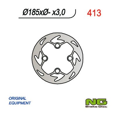 NG brzdový kotouč přední GAS GAS 125/200/250 TXT (185X-X3) – Zboží Mobilmania