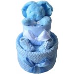 Brumlík plenkový dvoupatrový dort Zajíček modrý – Zboží Dáma