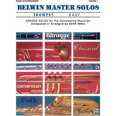 BELWIN MASTER SOLOS EASY TRUMPET trumpeta klavírní doprovod