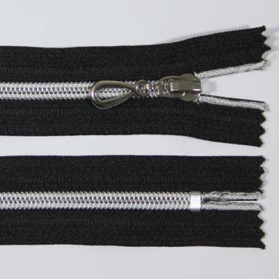 Zip spirálový 6mm délka 10cm, barva 332 (nedělitelný) se stříbrnými zoubky – Hledejceny.cz
