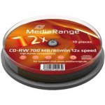 Mediarange CD-RW 700MB 12x, spindle, 10ks (MR235) – Zboží Živě