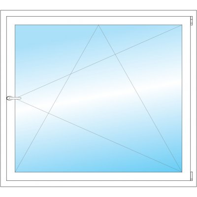 OKNA HNED Plastové okno 130x117 cm bílé otevíravé a sklopné pravé – Hledejceny.cz