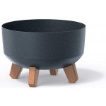 Prosperplast Květináč GRACIA LOW ECO WOOD antracit 23,5 cm – Hledejceny.cz