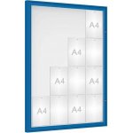 PROCITY Venkovní vitrína Classique, 16 x A4, plexi, modrá | Zboží Auto