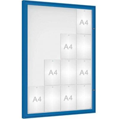 PROCITY Venkovní vitrína Classique, 16 x A4, plexi, modrá | Zboží Auto