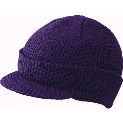 Knitted CAP WITH PEAK MB7530 zimní s kšiltem lilková fialová – Hledejceny.cz