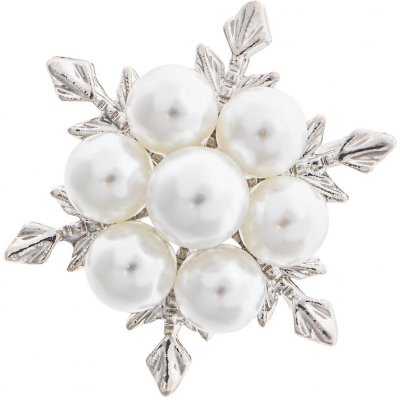 Biju Brož vločka s perlami 9002098-1 – Zbozi.Blesk.cz