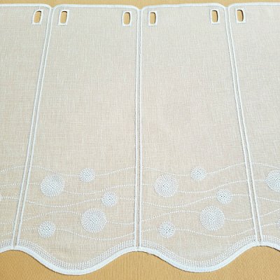 Záclona na vitrážku GERSTER 11857 kolečka bílá 30 cm – Hledejceny.cz