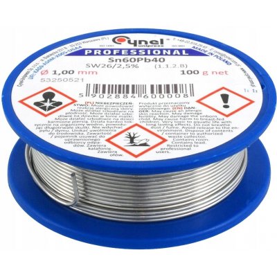 Cín 1.0mm 100g 60%Sn 40%Pb CYNEL – Zboží Dáma