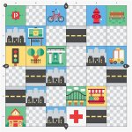 Cubetto PrimoToys Dobrodružná mapa Velkoměsto pro robota – Zboží Dáma