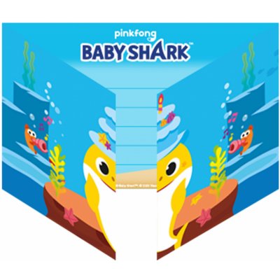 Baby Shark pozvánky na narozeniny Amscan – Zboží Mobilmania