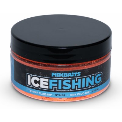 MikBaits Dip Ice Fishing Pstruh Řada Sypký Fluo Nymfa 100 ml