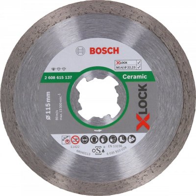 Diamantový celoobvodový řezný kotouč Bosch Standard for Ceramic X-LOCK 115x22,23 mm – Zboží Mobilmania